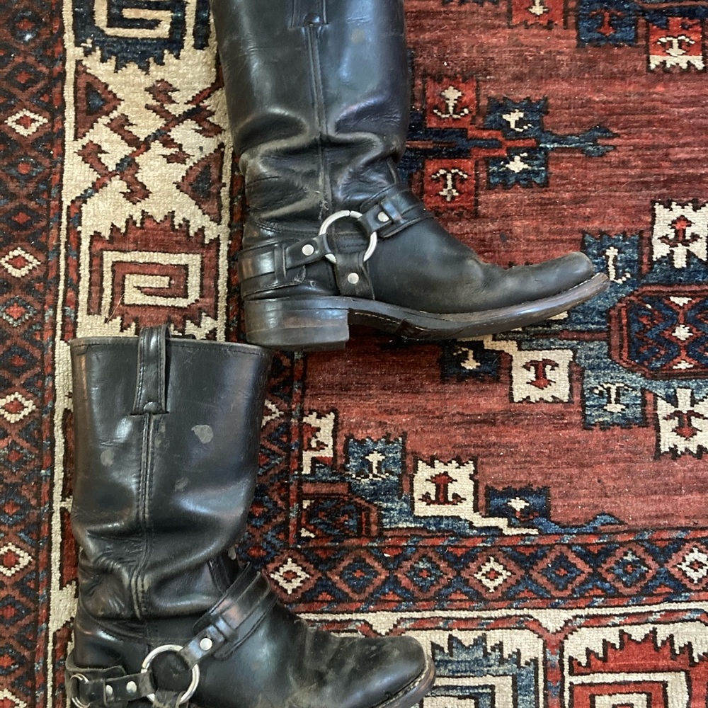 Black Frye harness boots